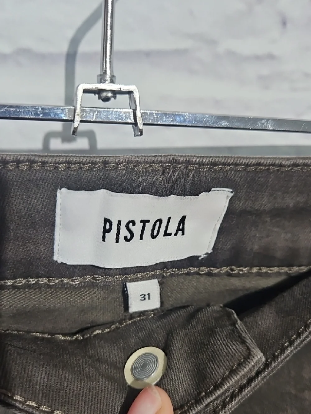 pistola Olive Green Camo Skinny Cargo Jeans - Picture 5 of 8